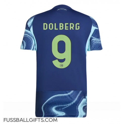 Ajax Kasper Dolberg #9 Fußballbekleidung Auswärtstrikot 2025-26 Kurzarm